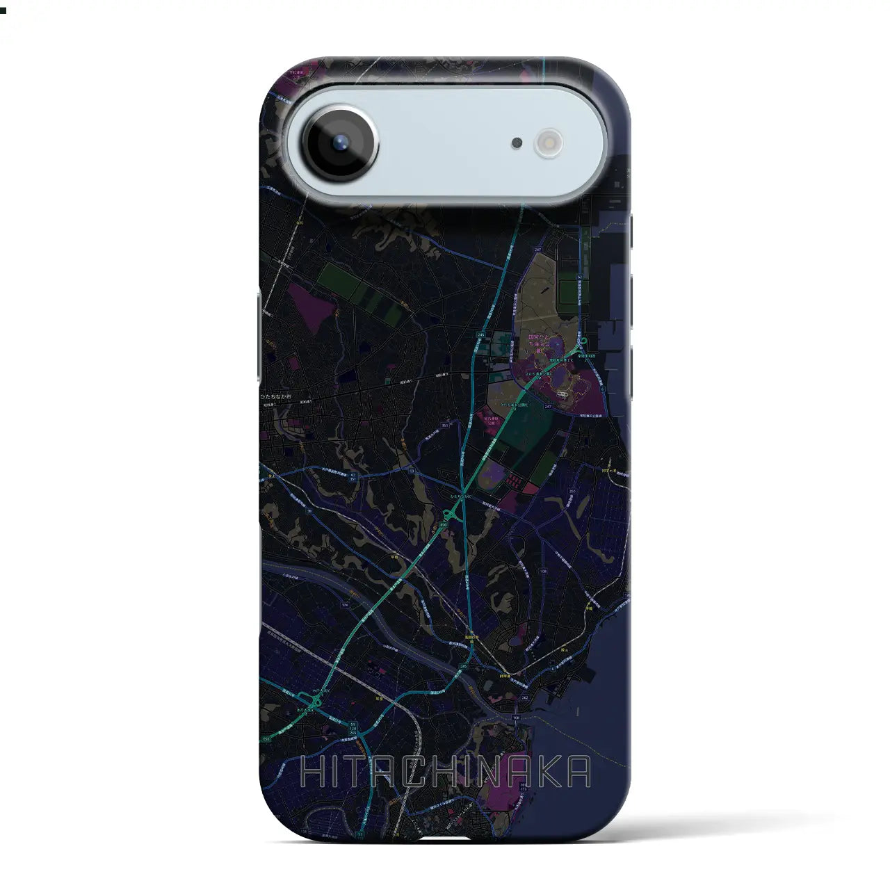 【ひたちなか(茨城県)】地図柄iPhoneケース(バックカバータイプ)