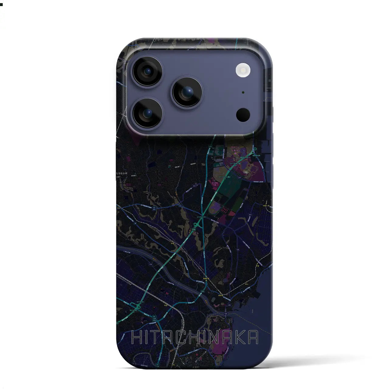 【ひたちなか(茨城県)】地図柄iPhoneケース(バックカバータイプ)