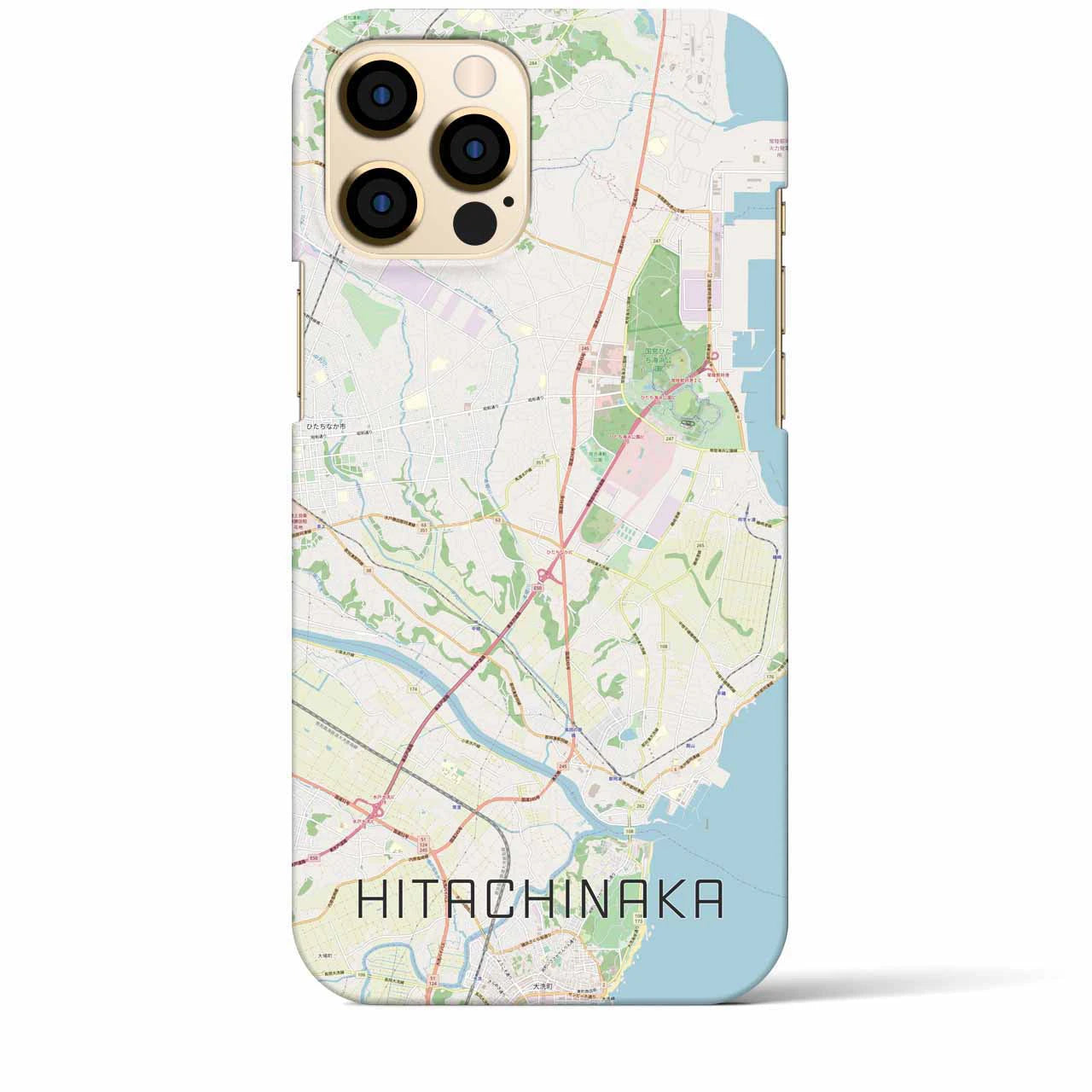 【ひたちなか(茨城県)】地図柄iPhoneケース(バックカバータイプ)