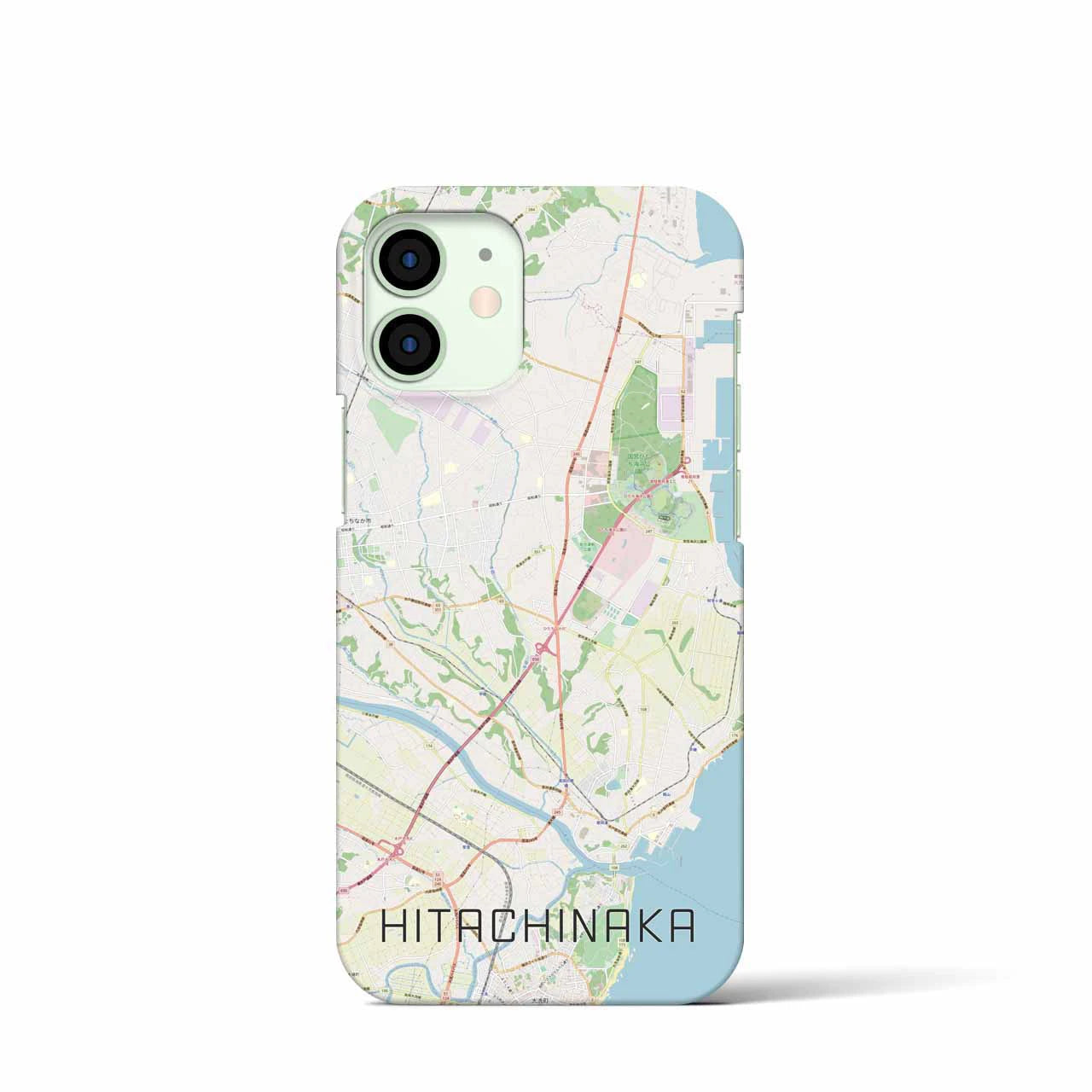 【ひたちなか(茨城県)】地図柄iPhoneケース(バックカバータイプ)