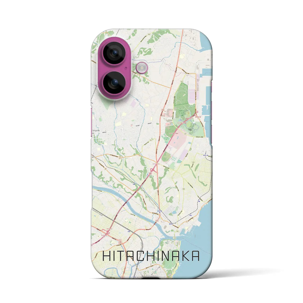 【ひたちなか(茨城県)】地図柄iPhoneケース(バックカバータイプ)