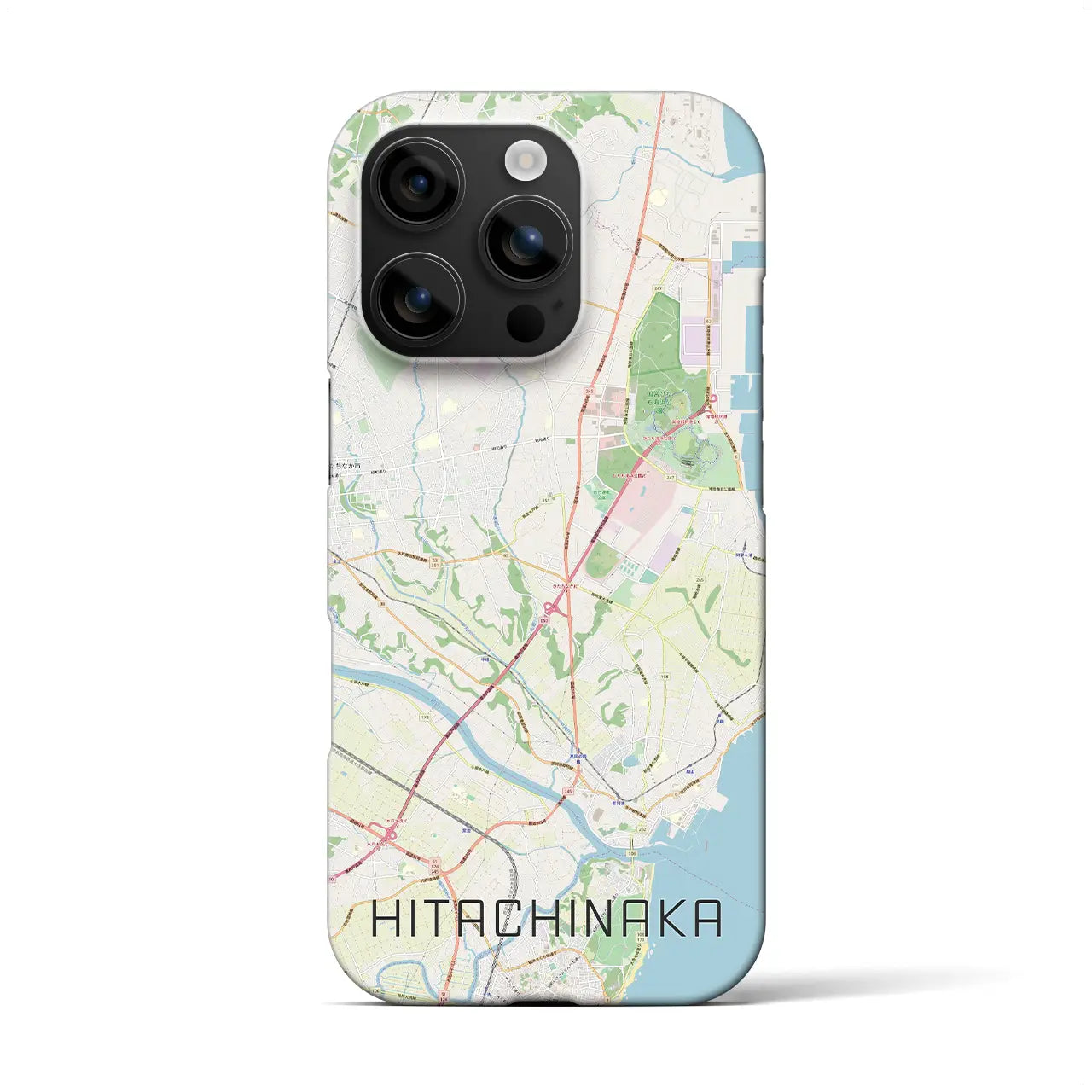 【ひたちなか(茨城県)】地図柄iPhoneケース(バックカバータイプ)