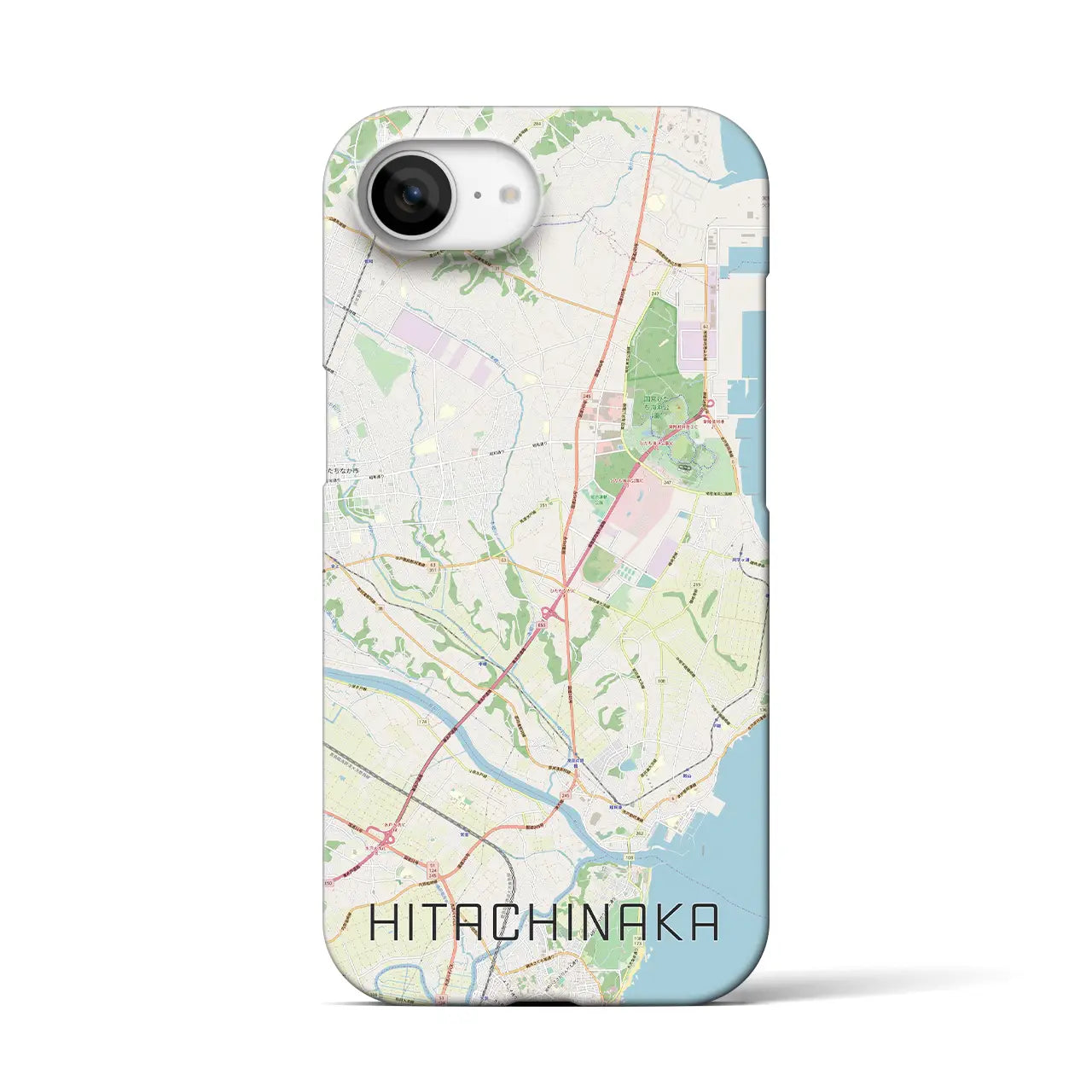 【ひたちなか(茨城県)】地図柄iPhoneケース(バックカバータイプ)