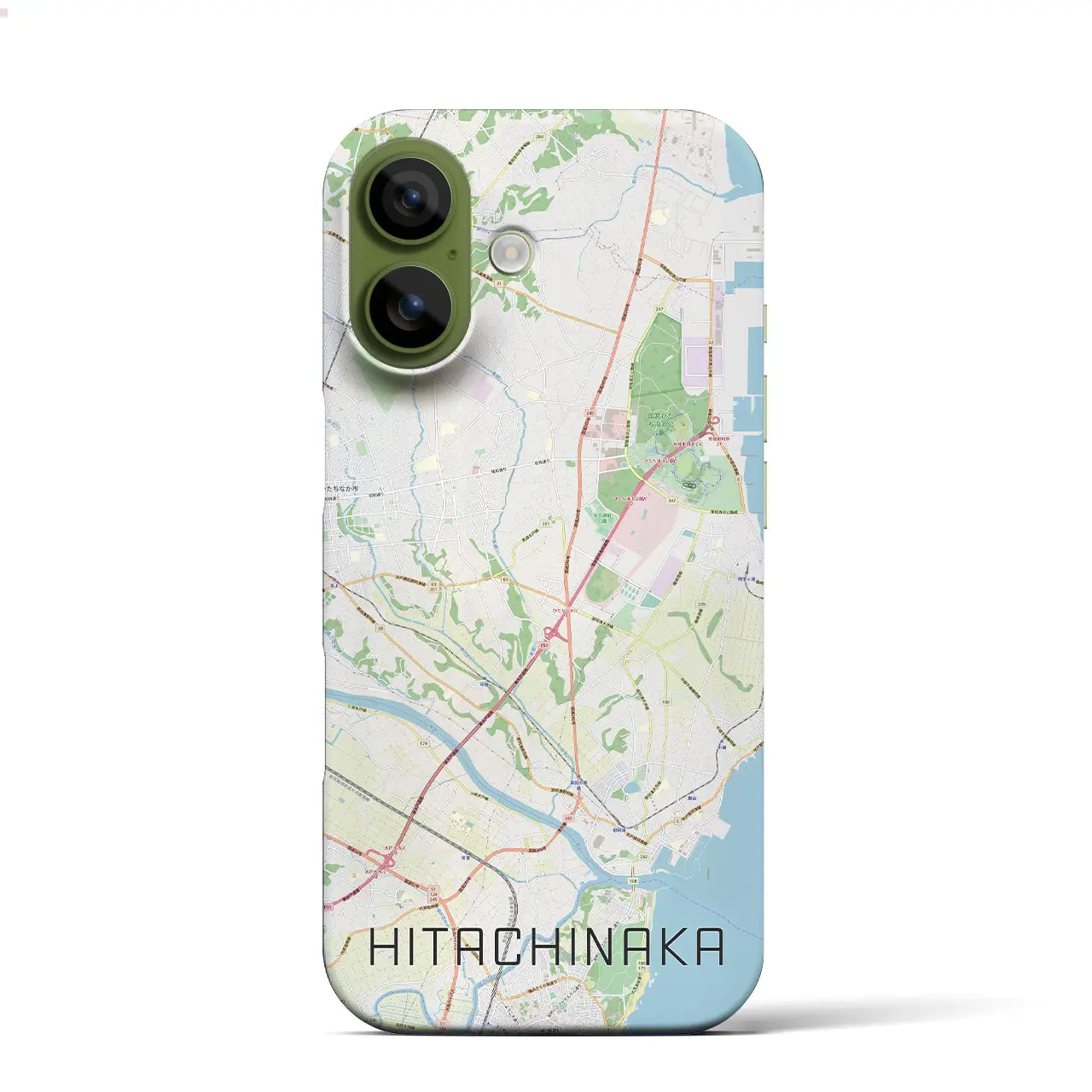 【ひたちなか(茨城県)】地図柄iPhoneケース(バックカバータイプ)
