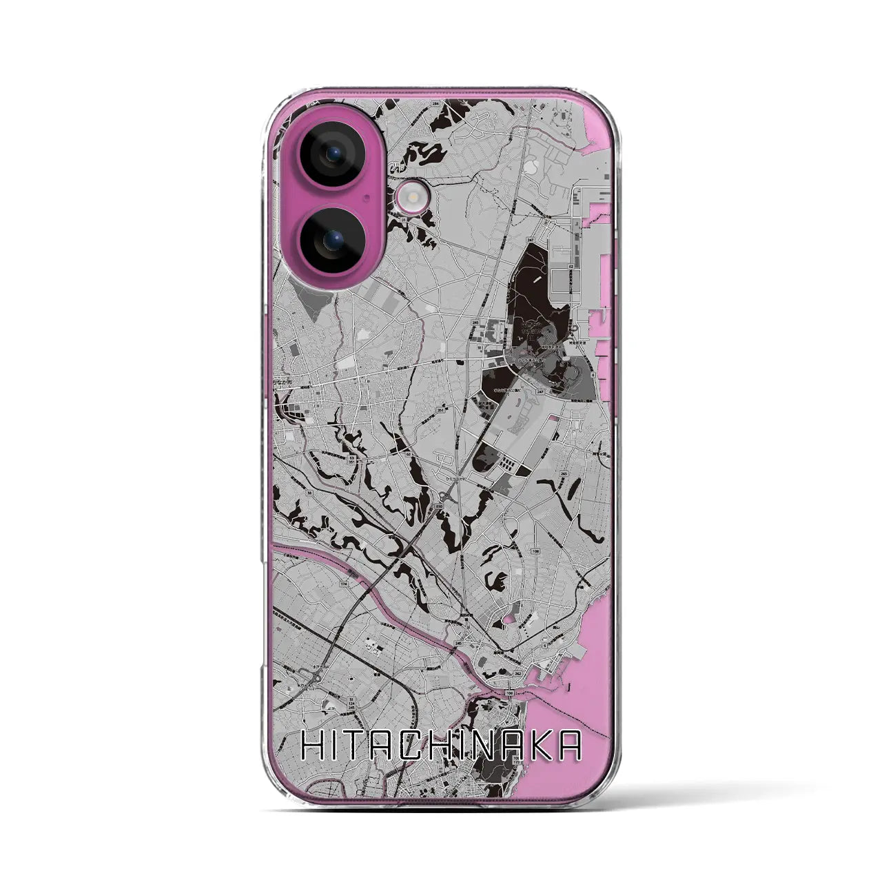 【ひたちなか(茨城県)】地図柄iPhoneケース(クリアタイプ)