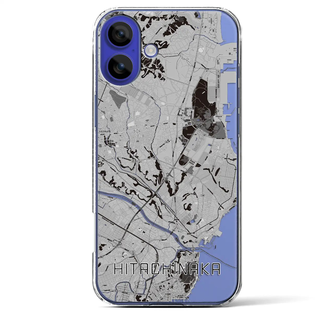 【ひたちなか(茨城県)】地図柄iPhoneケース(クリアタイプ)