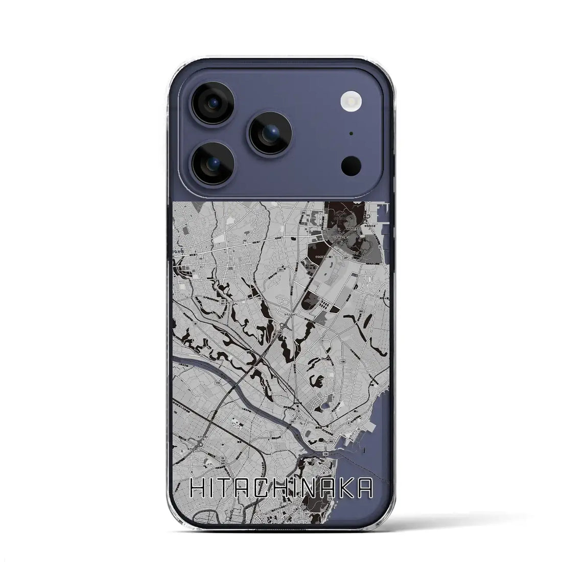 【ひたちなか(茨城県)】地図柄iPhoneケース(クリアタイプ)