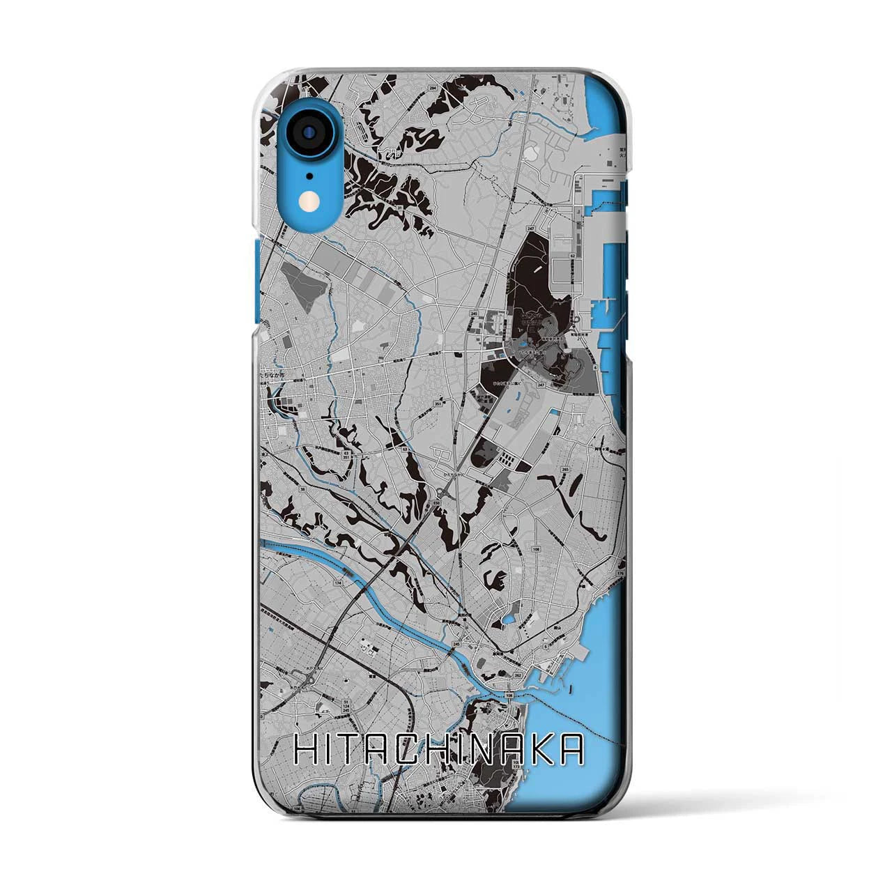 【ひたちなか(茨城県)】地図柄iPhoneケース(クリアタイプ)