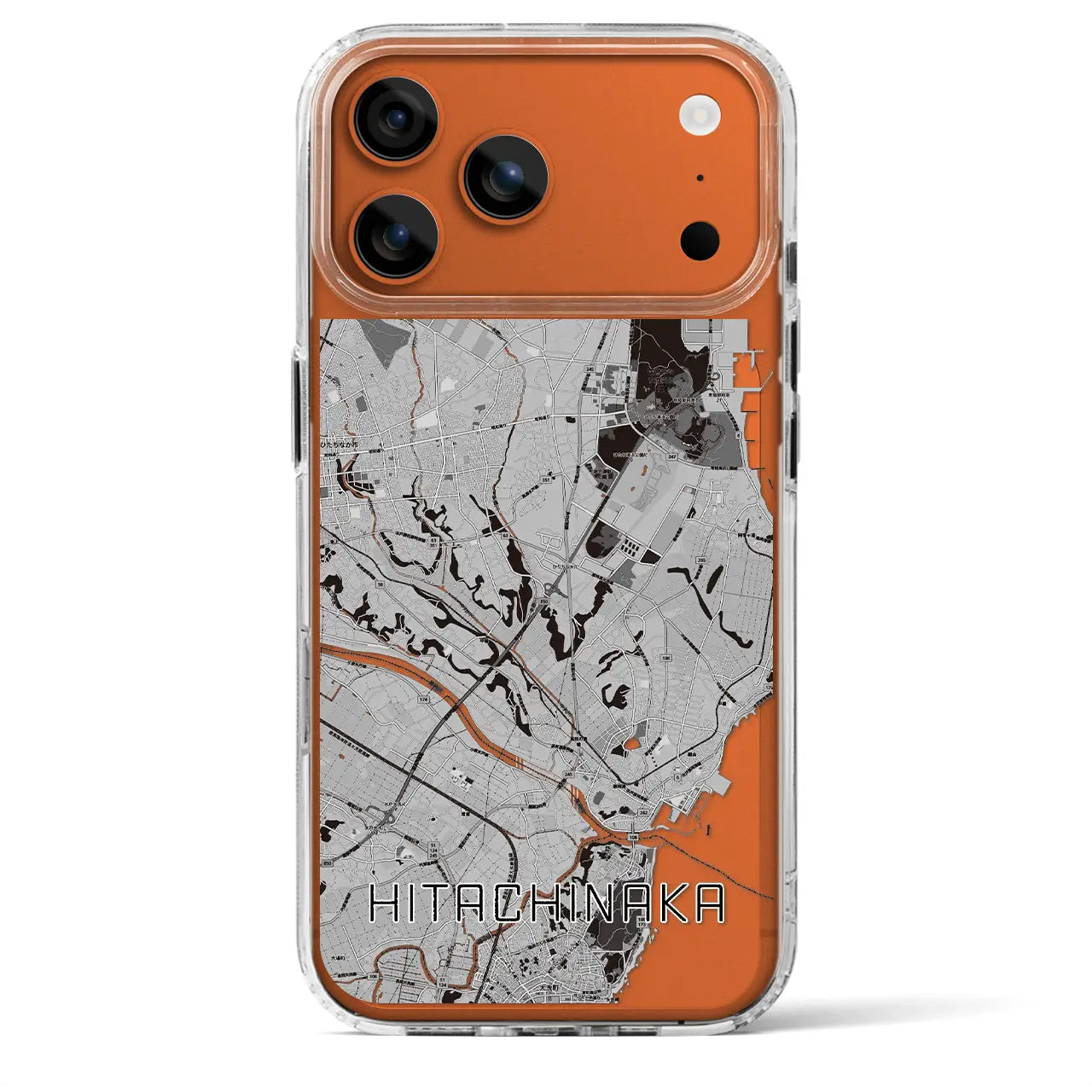 【ひたちなか(茨城県)】地図柄iPhoneケース(MagSafeタイプ)