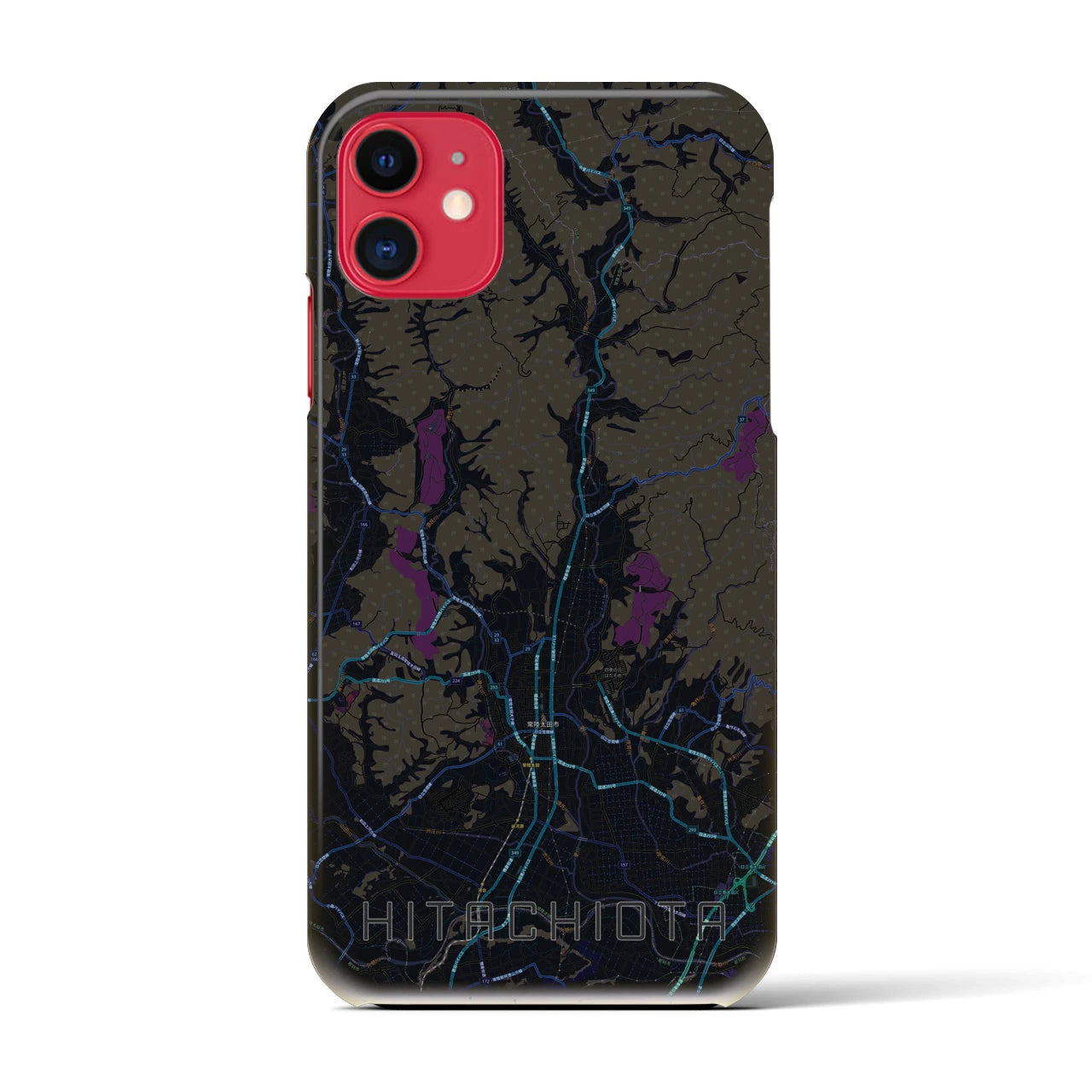 【常陸太田(茨城県)】地図柄iPhoneケース(バックカバータイプ)