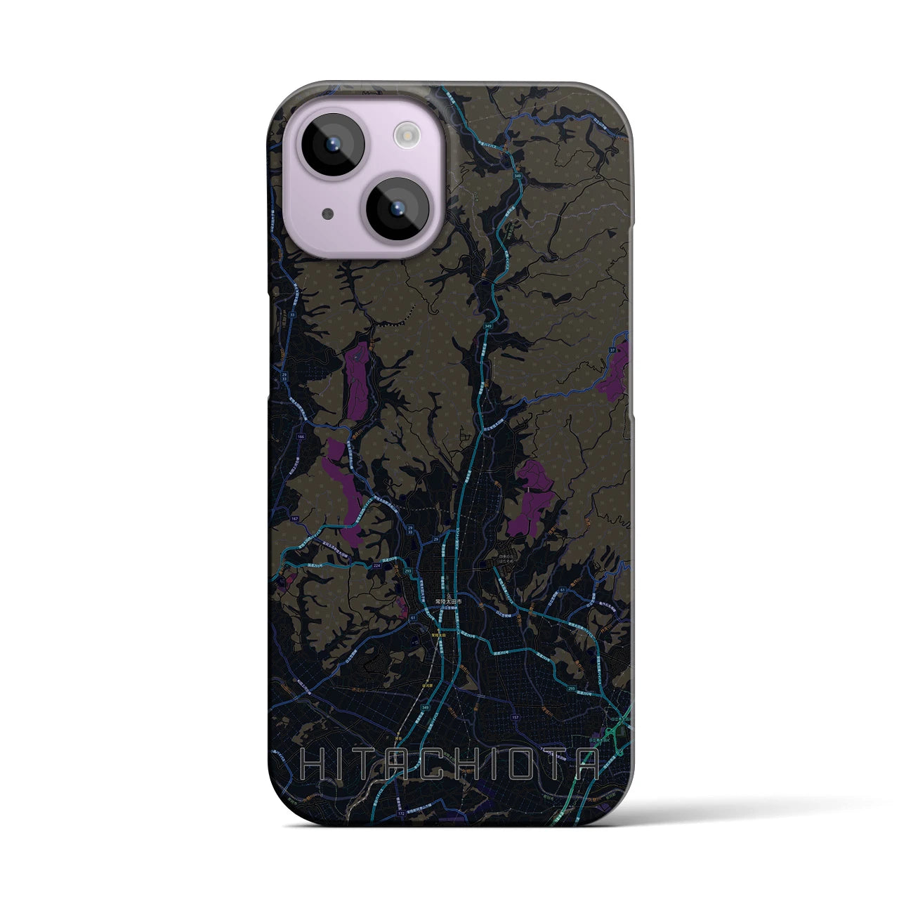 【常陸太田(茨城県)】地図柄iPhoneケース(バックカバータイプ)