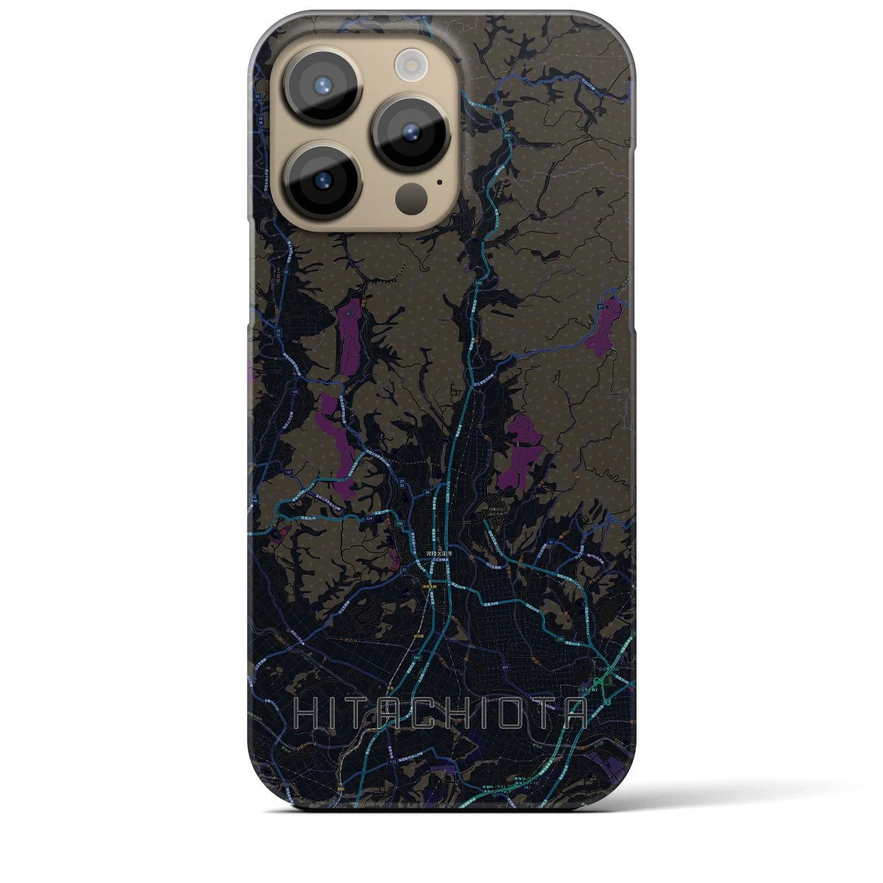 【常陸太田(茨城県)】地図柄iPhoneケース(バックカバータイプ)