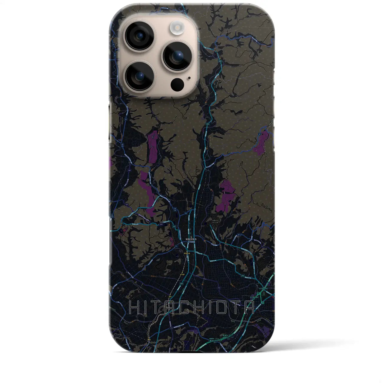 【常陸太田(茨城県)】地図柄iPhoneケース(バックカバータイプ)