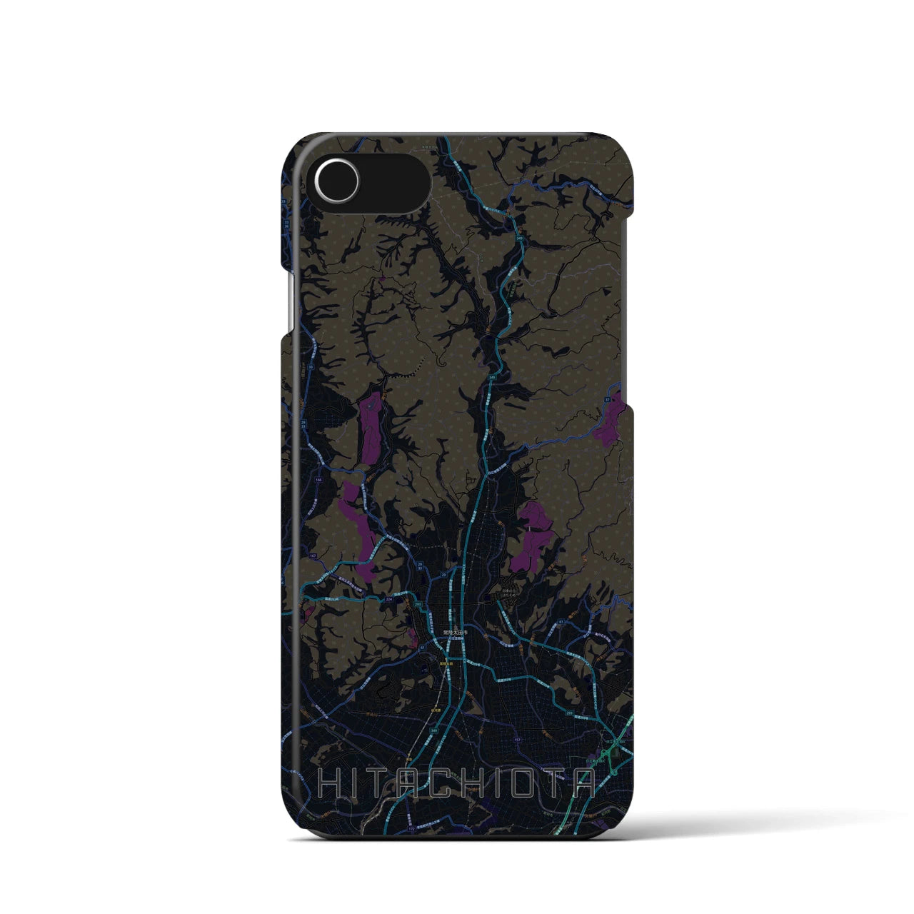 【常陸太田(茨城県)】地図柄iPhoneケース(バックカバータイプ)