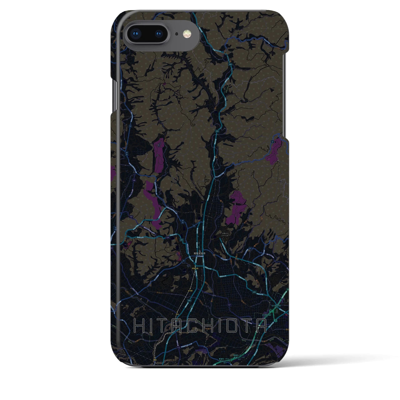 【常陸太田(茨城県)】地図柄iPhoneケース(バックカバータイプ)