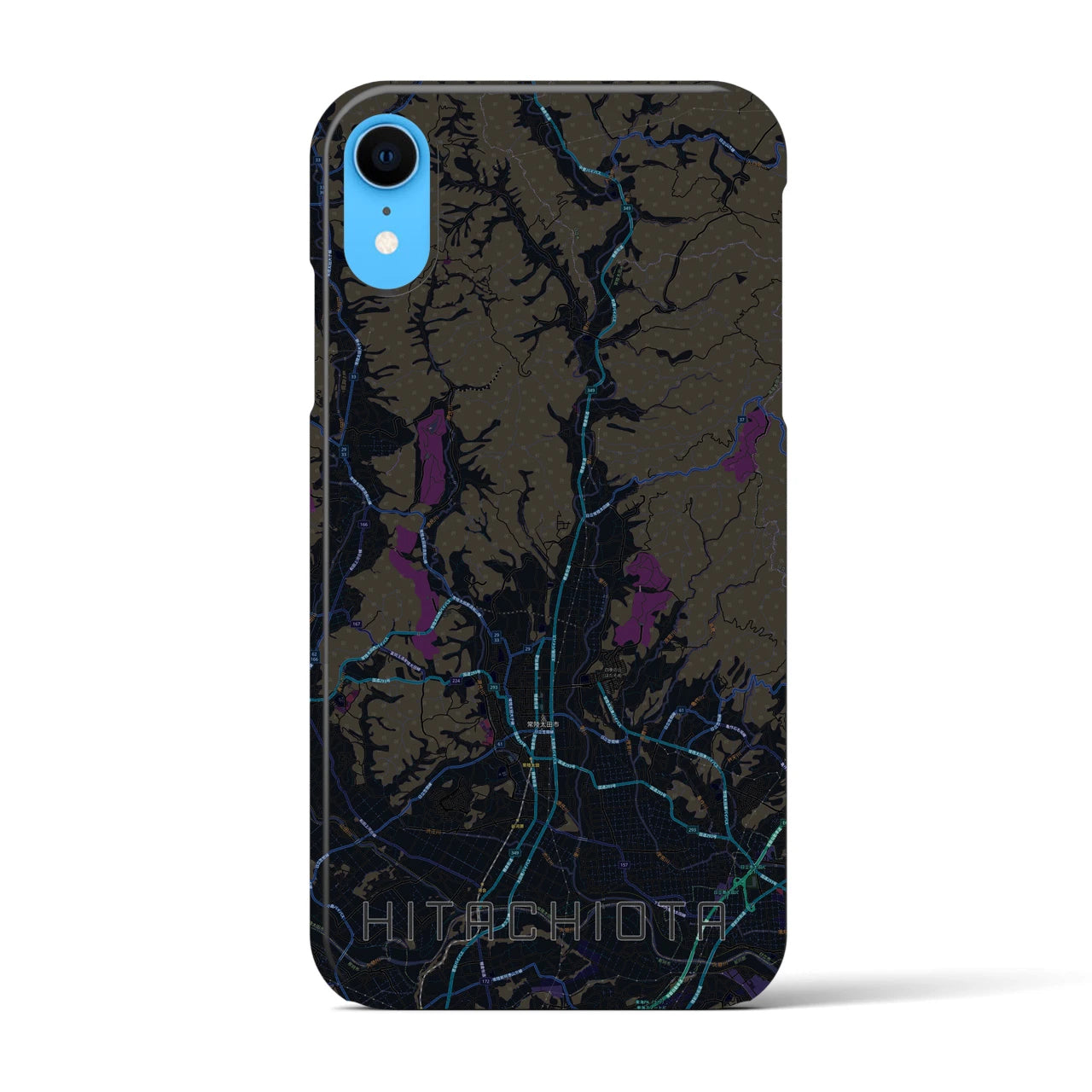 【常陸太田(茨城県)】地図柄iPhoneケース(バックカバータイプ)