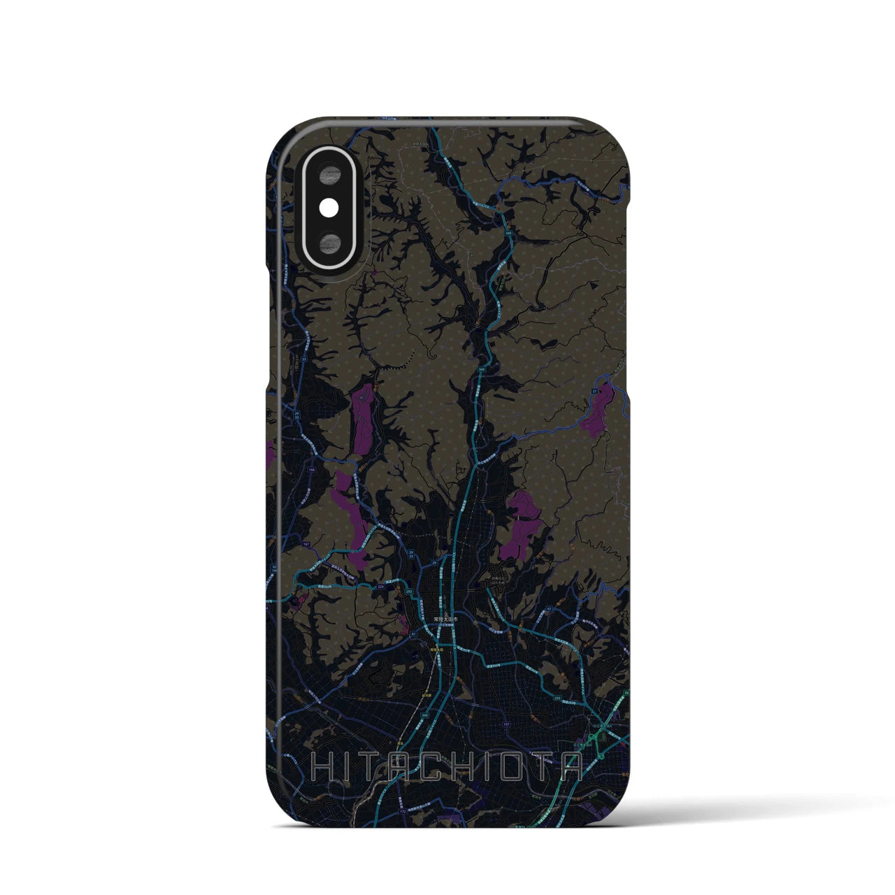 【常陸太田(茨城県)】地図柄iPhoneケース(バックカバータイプ)