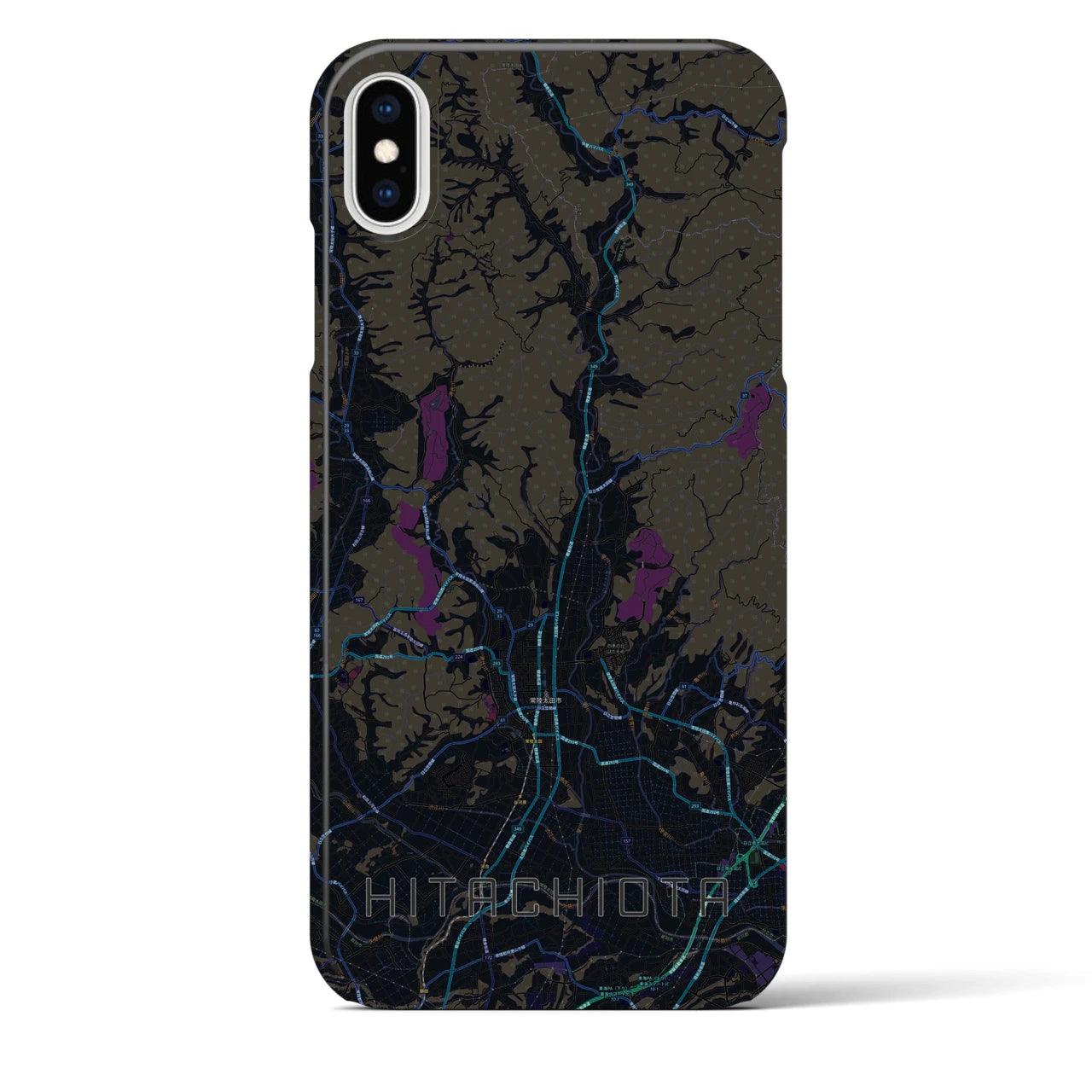 【常陸太田(茨城県)】地図柄iPhoneケース(バックカバータイプ)