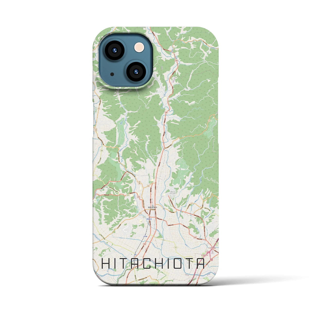 【常陸太田(茨城県)】地図柄iPhoneケース(バックカバータイプ)
