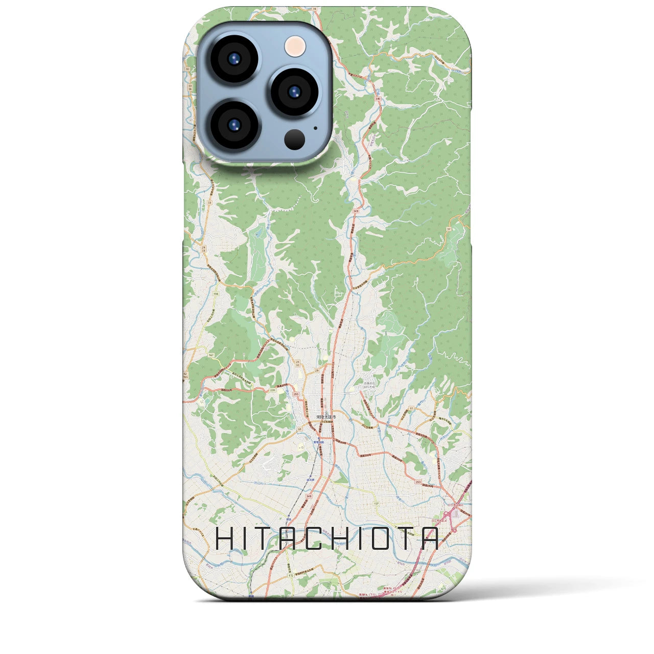 【常陸太田(茨城県)】地図柄iPhoneケース(バックカバータイプ)