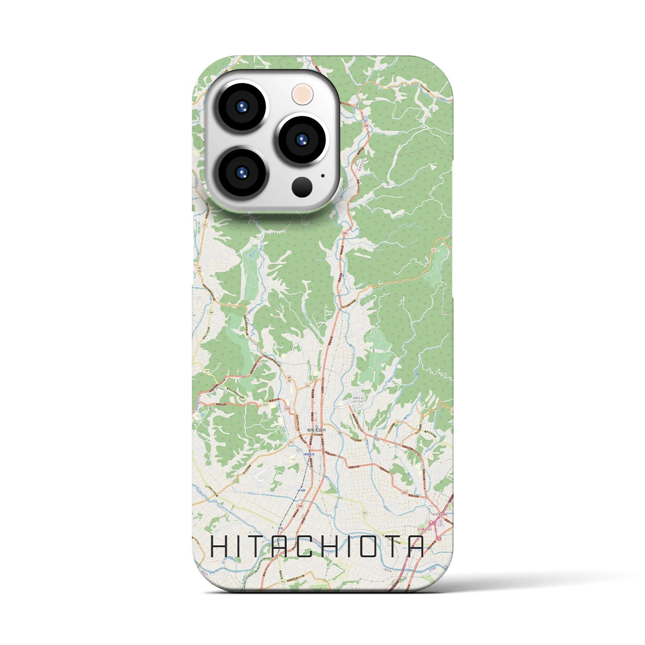 【常陸太田(茨城県)】地図柄iPhoneケース(バックカバータイプ)