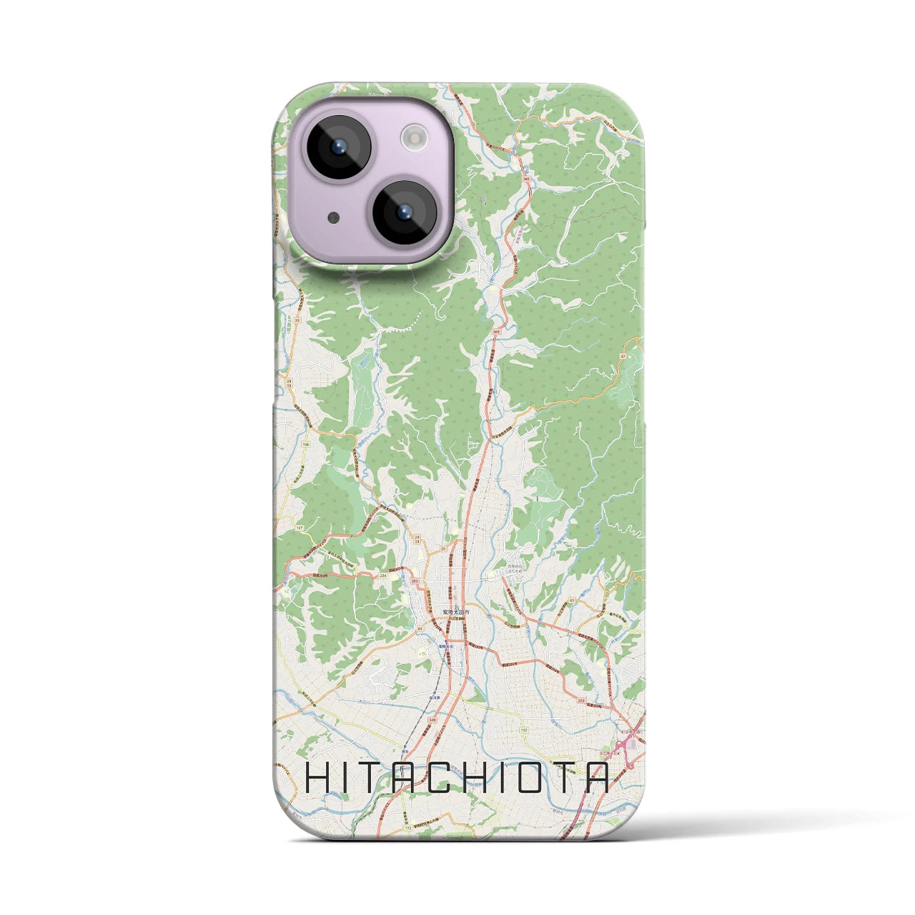 【常陸太田(茨城県)】地図柄iPhoneケース(バックカバータイプ)