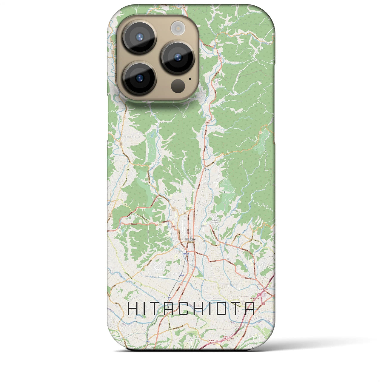 【常陸太田(茨城県)】地図柄iPhoneケース(バックカバータイプ)