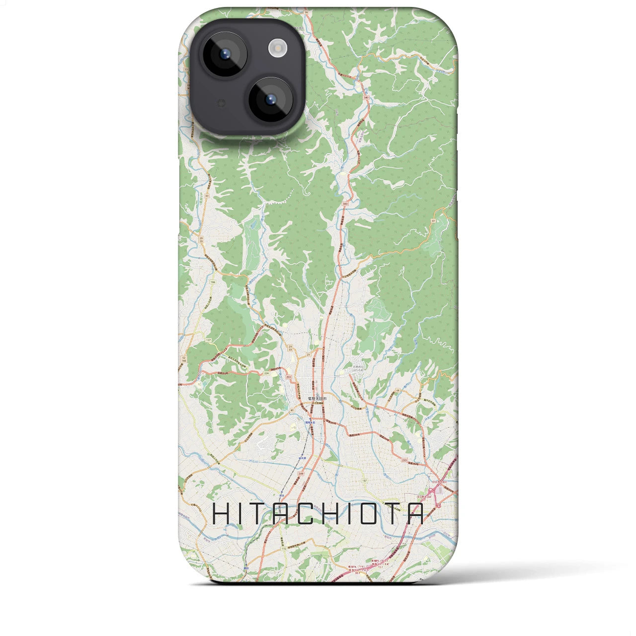 【常陸太田(茨城県)】地図柄iPhoneケース(バックカバータイプ)