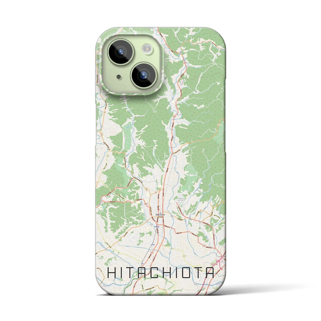 【常陸太田(茨城県)】地図柄iPhoneケース(バックカバータイプ)
