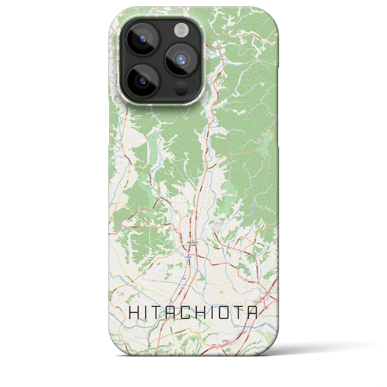 【常陸太田(茨城県)】地図柄iPhoneケース(バックカバータイプ)