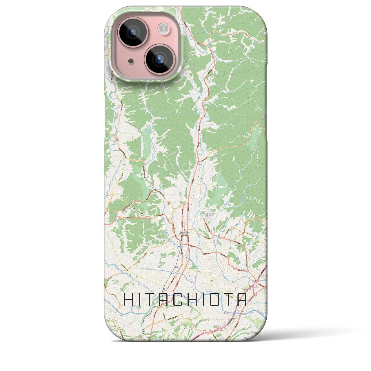 【常陸太田(茨城県)】地図柄iPhoneケース(バックカバータイプ)