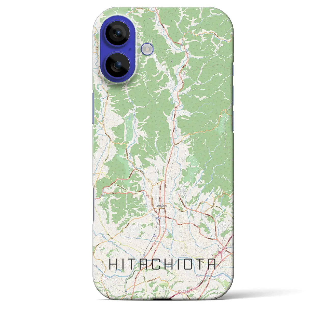 【常陸太田(茨城県)】地図柄iPhoneケース(バックカバータイプ)ナチュラル・iPhone 16 Pro Max 用