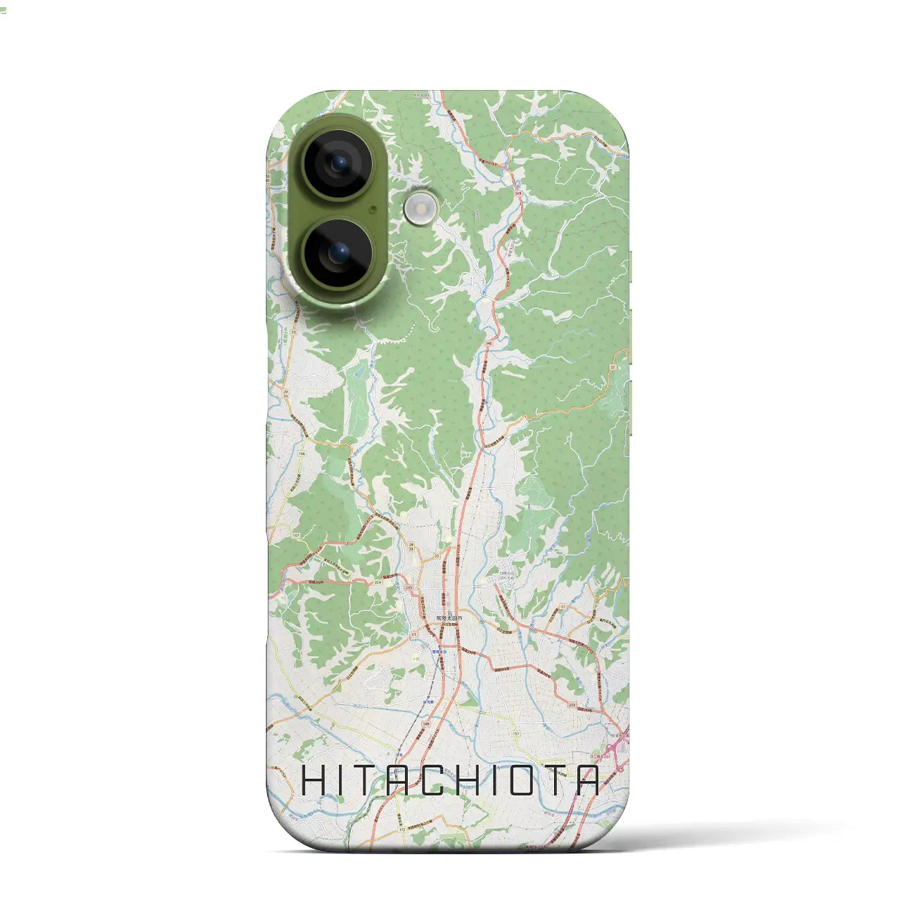 【常陸太田(茨城県)】地図柄iPhoneケース(バックカバータイプ)ブラック・iPhone 17 Pro Max 用