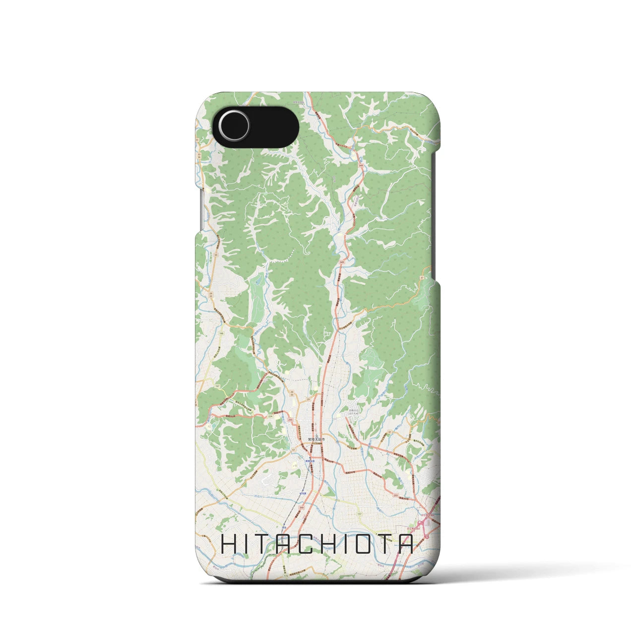【常陸太田(茨城県)】地図柄iPhoneケース(バックカバータイプ)
