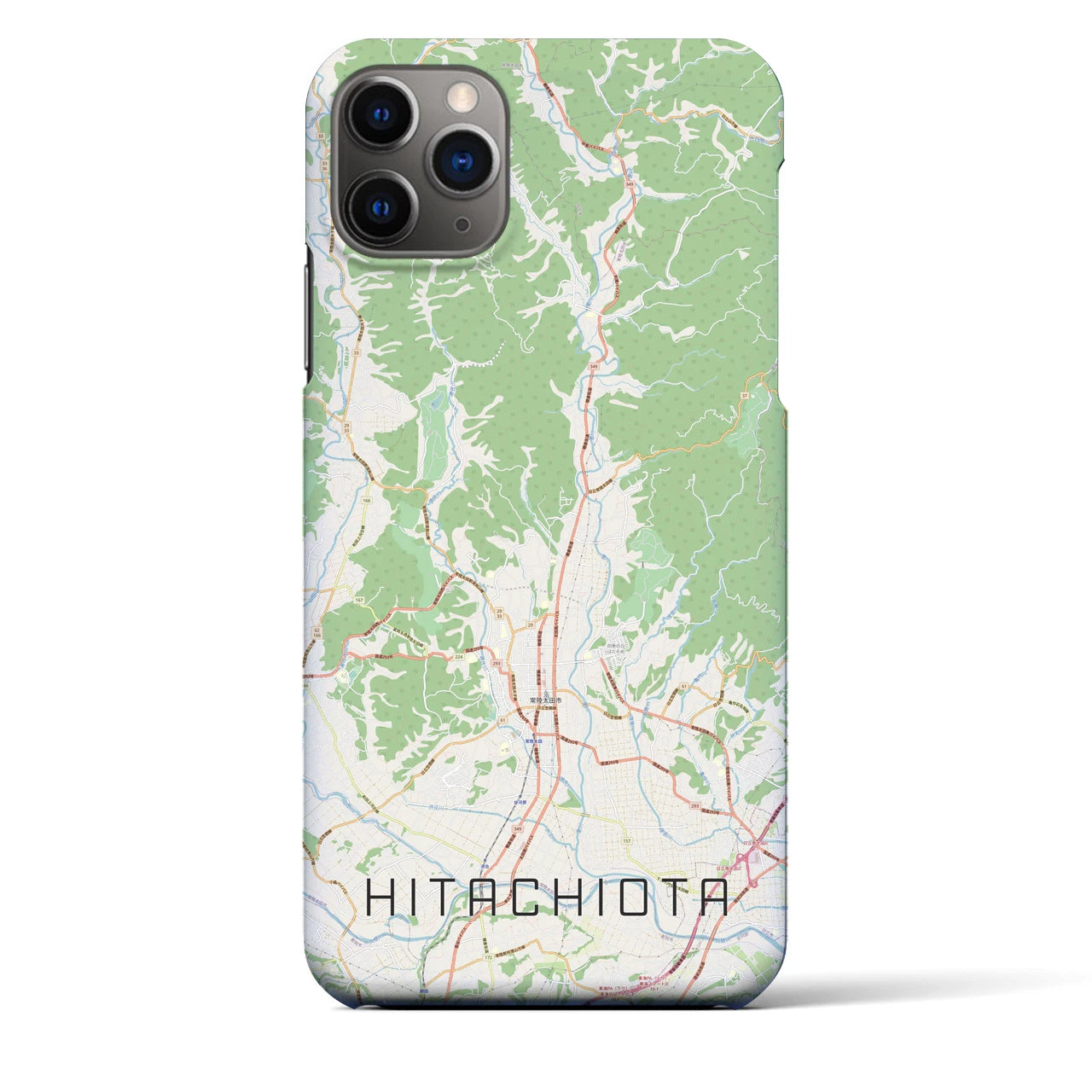 【常陸太田(茨城県)】地図柄iPhoneケース(バックカバータイプ)