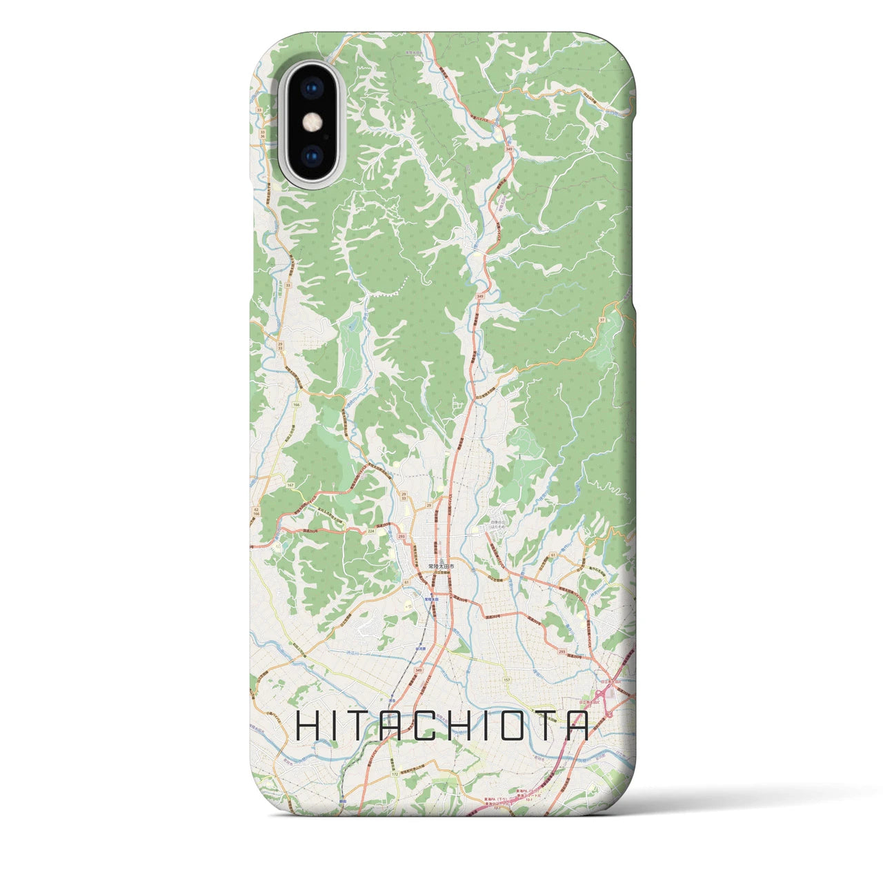 【常陸太田(茨城県)】地図柄iPhoneケース(バックカバータイプ)