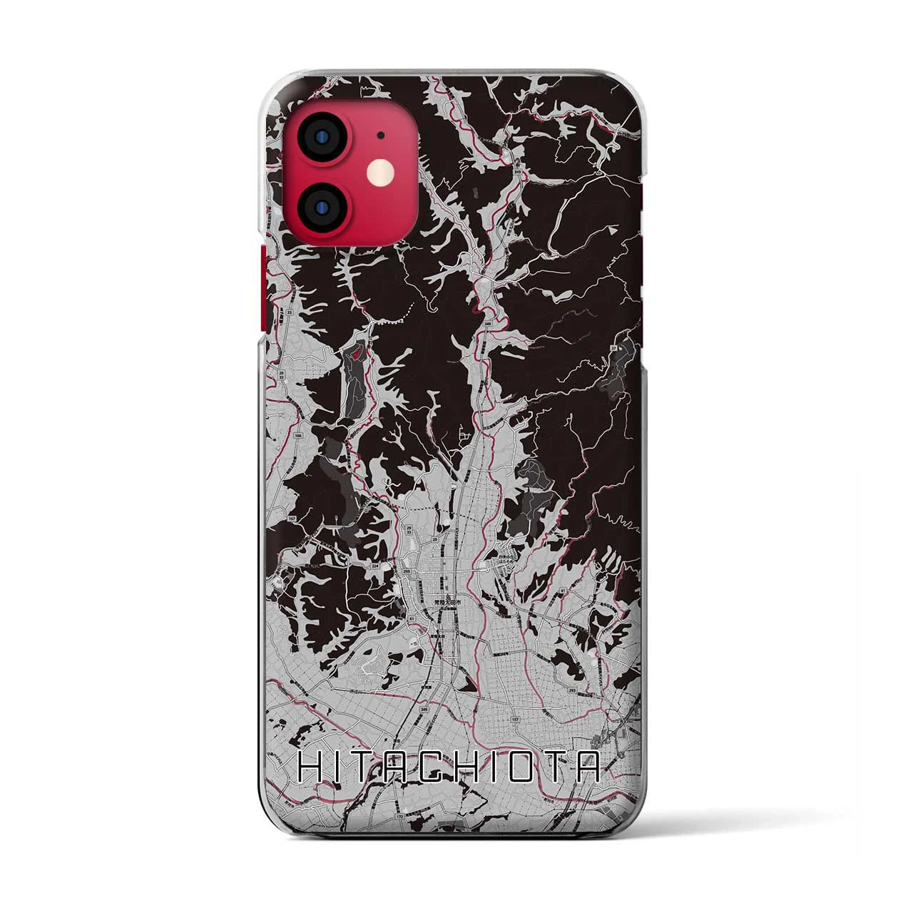 【常陸太田(茨城県)】地図柄iPhoneケース(クリアタイプ)