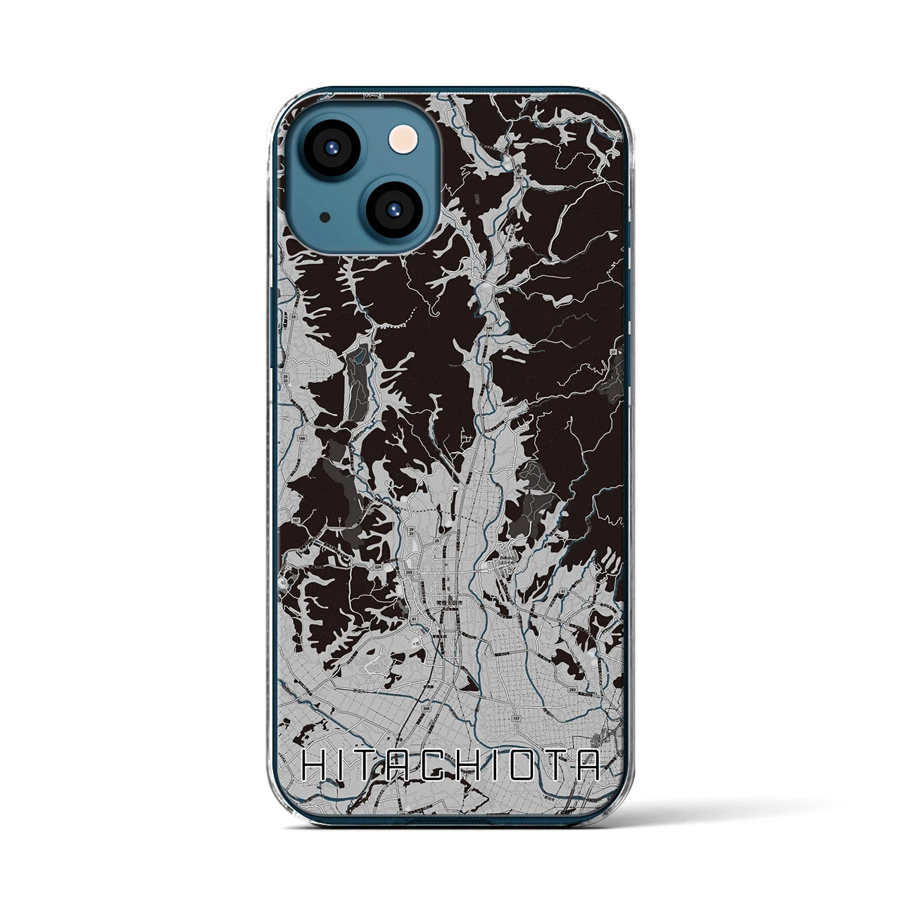 【常陸太田(茨城県)】地図柄iPhoneケース(クリアタイプ)