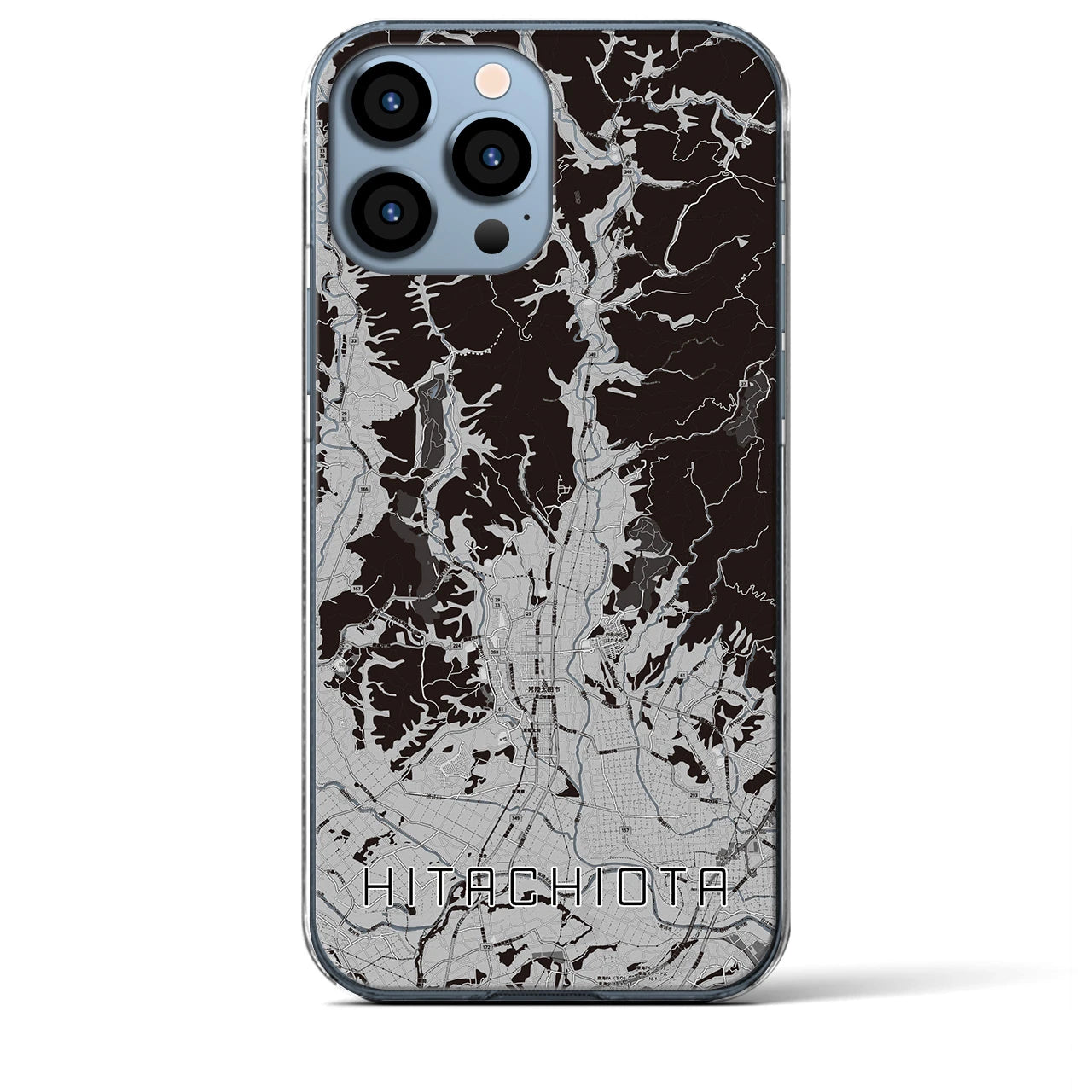 【常陸太田(茨城県)】地図柄iPhoneケース(クリアタイプ)