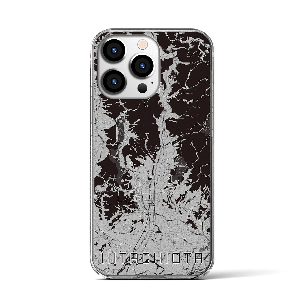 【常陸太田(茨城県)】地図柄iPhoneケース(クリアタイプ)