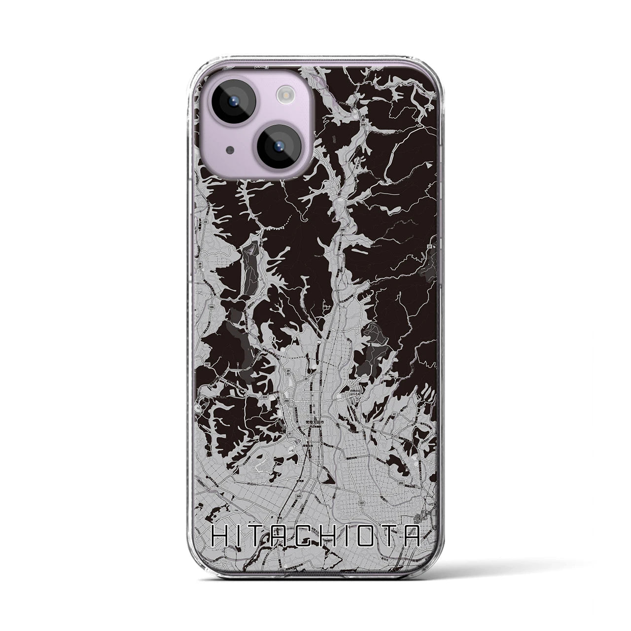 【常陸太田(茨城県)】地図柄iPhoneケース(クリアタイプ)