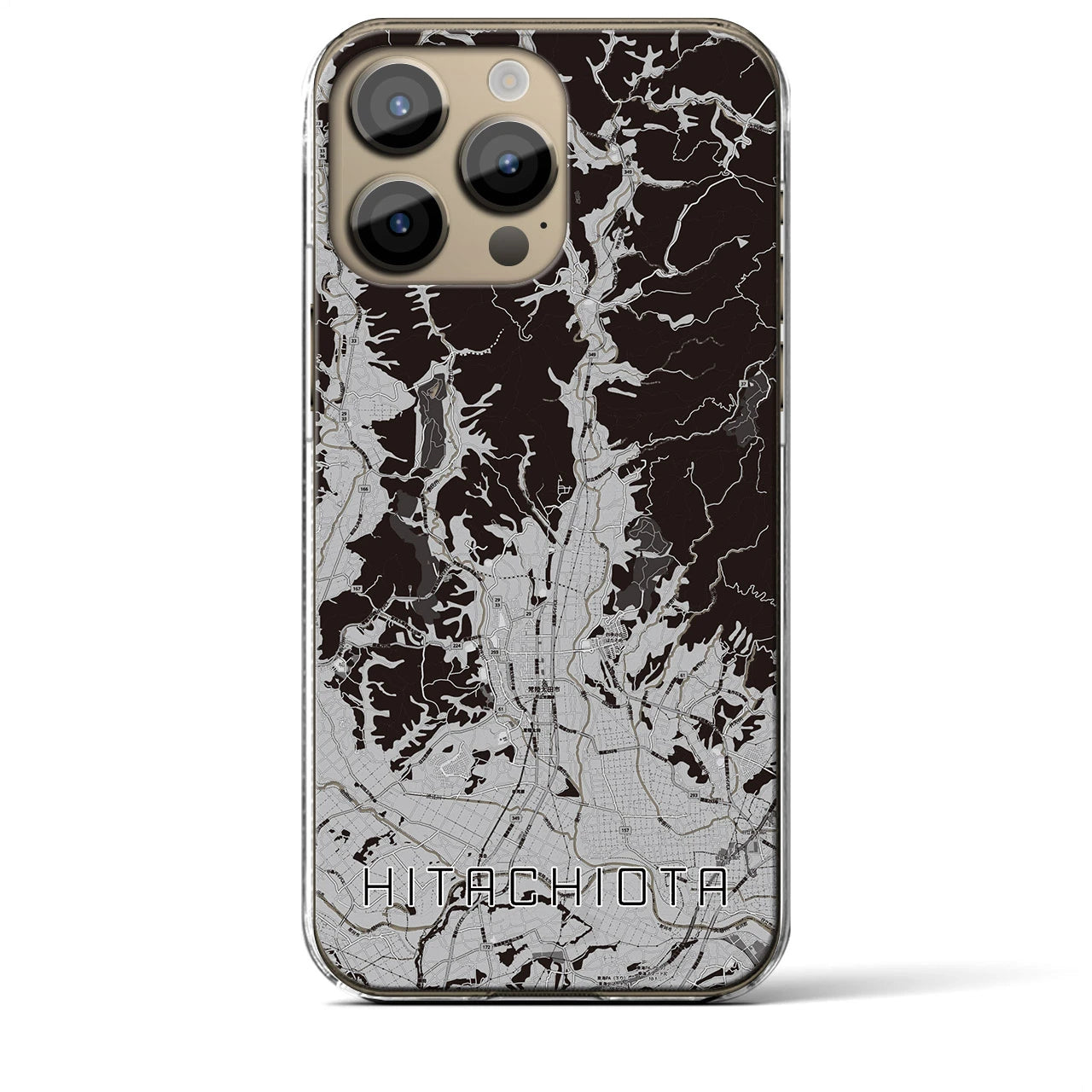 【常陸太田(茨城県)】地図柄iPhoneケース(クリアタイプ)