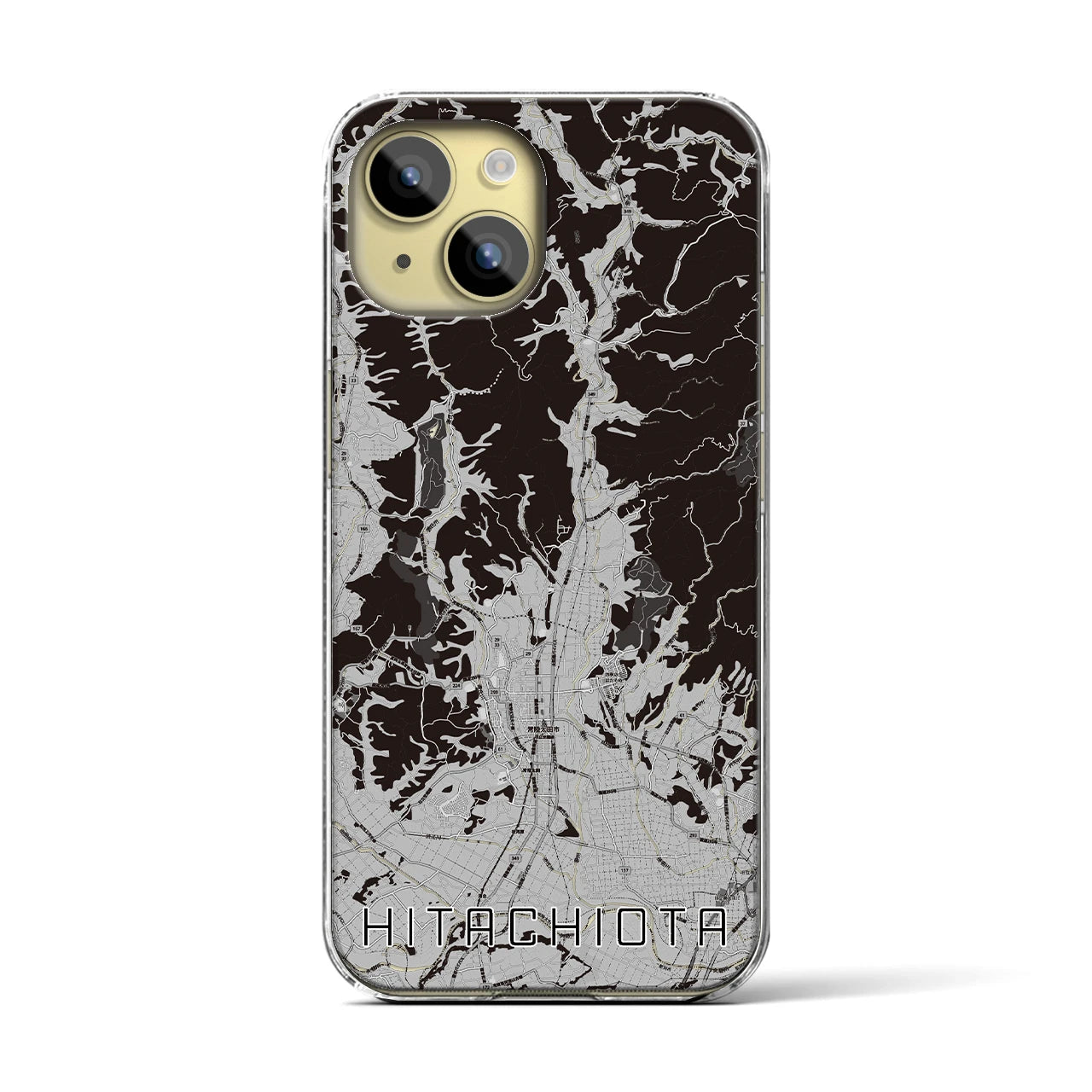 【常陸太田(茨城県)】地図柄iPhoneケース(クリアタイプ)