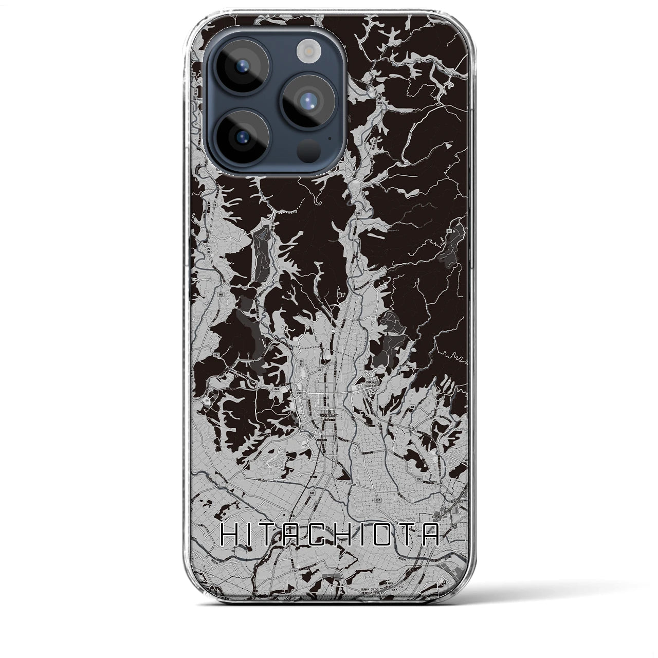 【常陸太田(茨城県)】地図柄iPhoneケース(クリアタイプ)