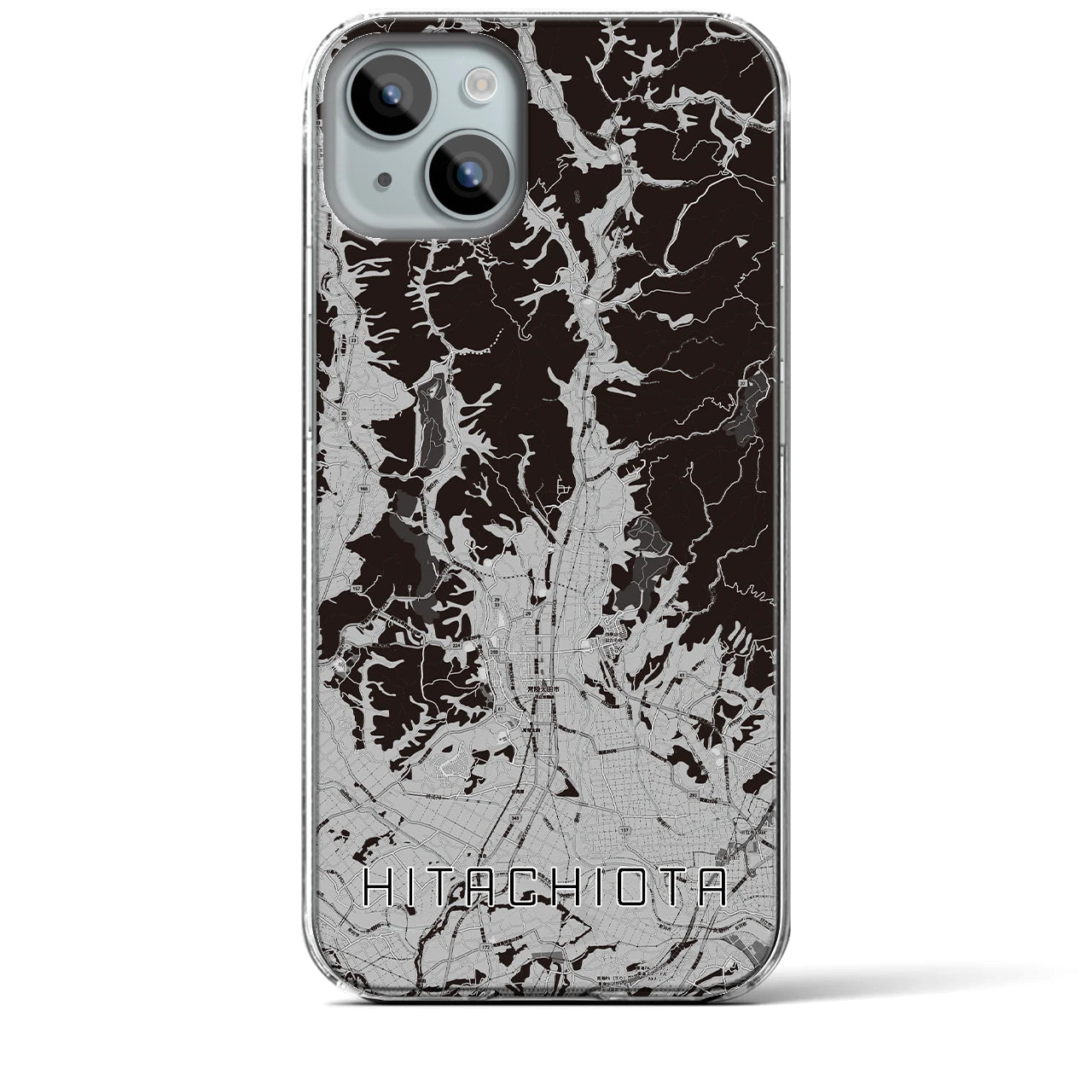 【常陸太田(茨城県)】地図柄iPhoneケース(クリアタイプ)