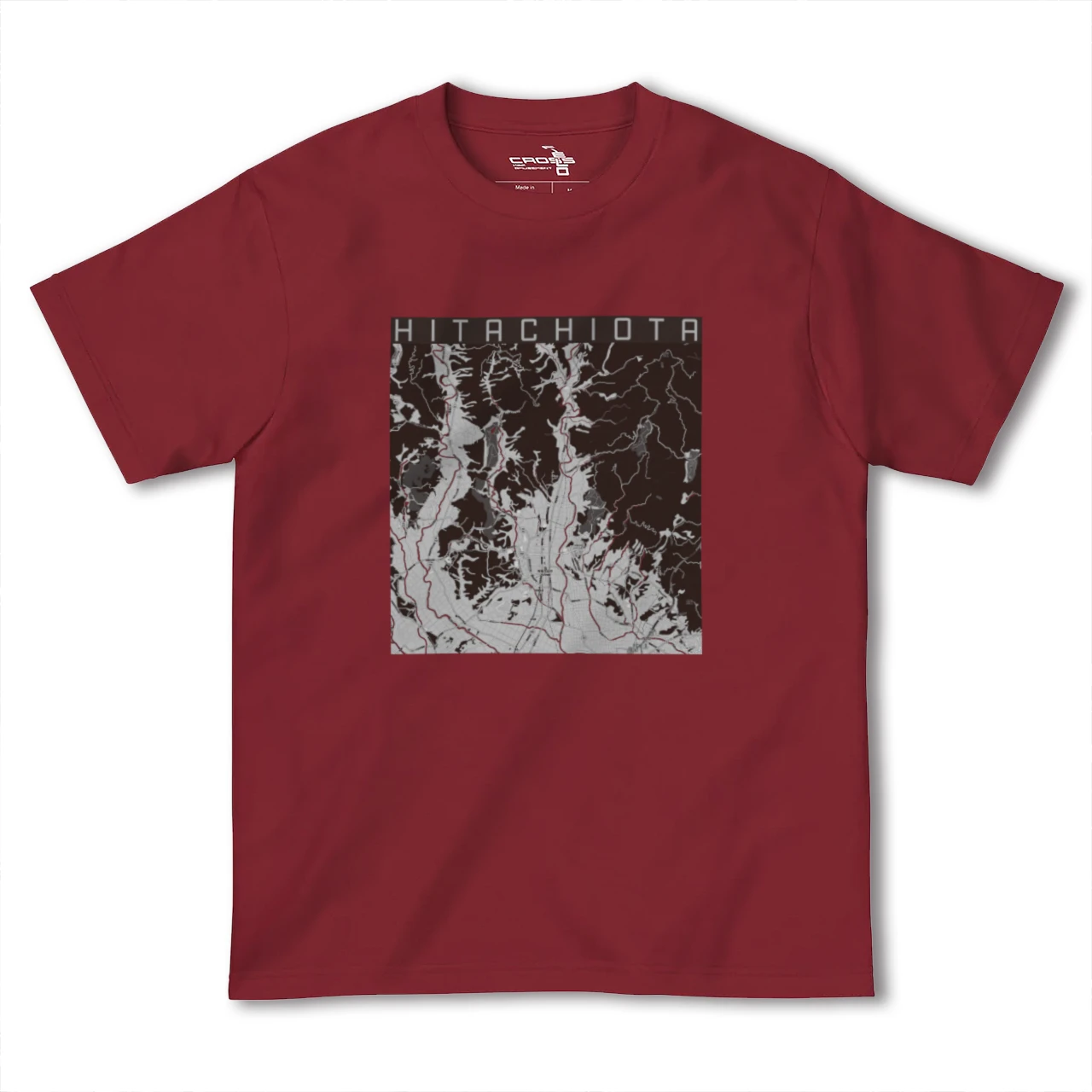 【常陸太田(茨城県)】地図柄ヘビーウェイトTシャツ