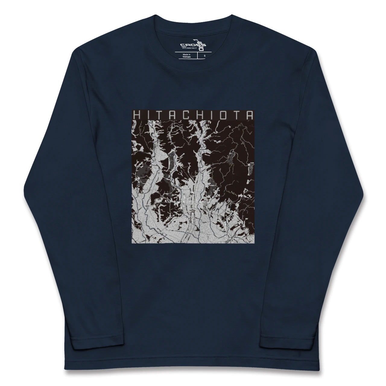 【常陸太田(茨城県)】地図柄ロングスリーブTシャツ