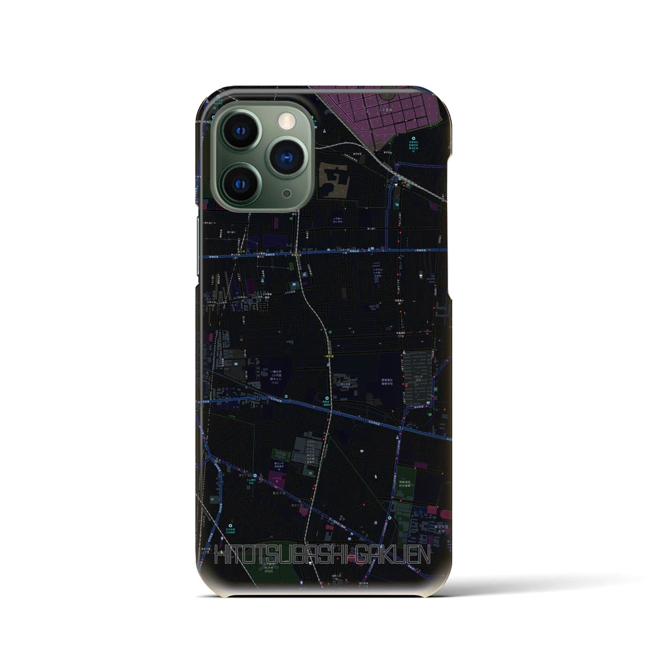 【一橋学園(東京都)】地図柄iPhoneケース(バックカバータイプ)