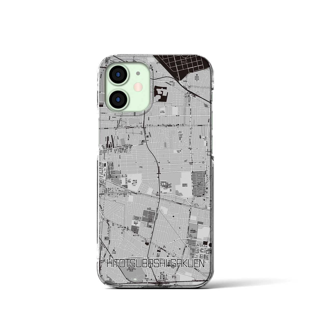 【一橋学園(東京都)】地図柄iPhoneケース(クリアタイプ)