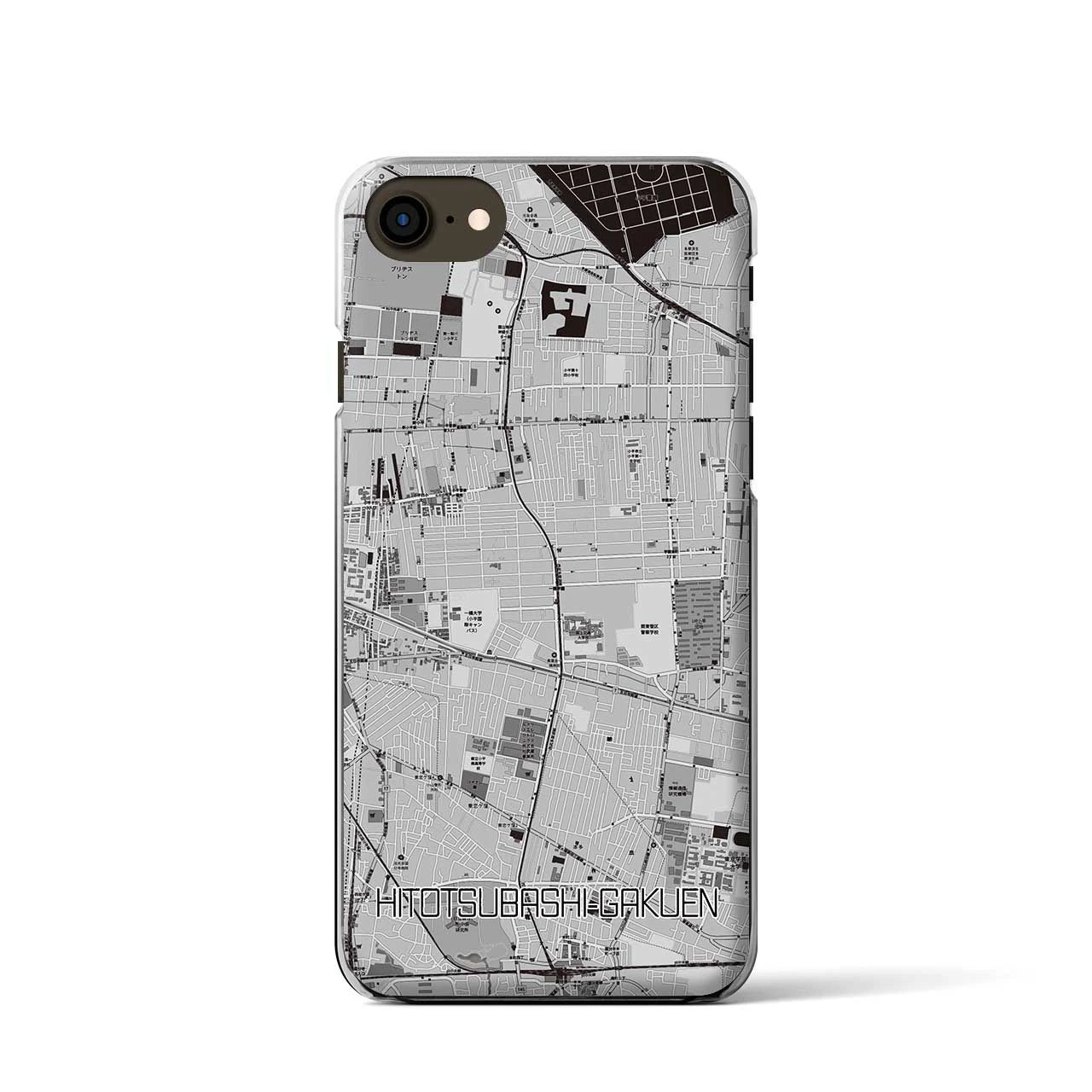 【一橋学園(東京都)】地図柄iPhoneケース(クリアタイプ)